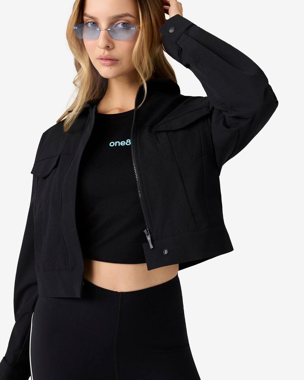 Pin High Trucker Jacket - Black
