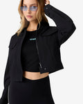 Pin High Trucker Jacket - Black