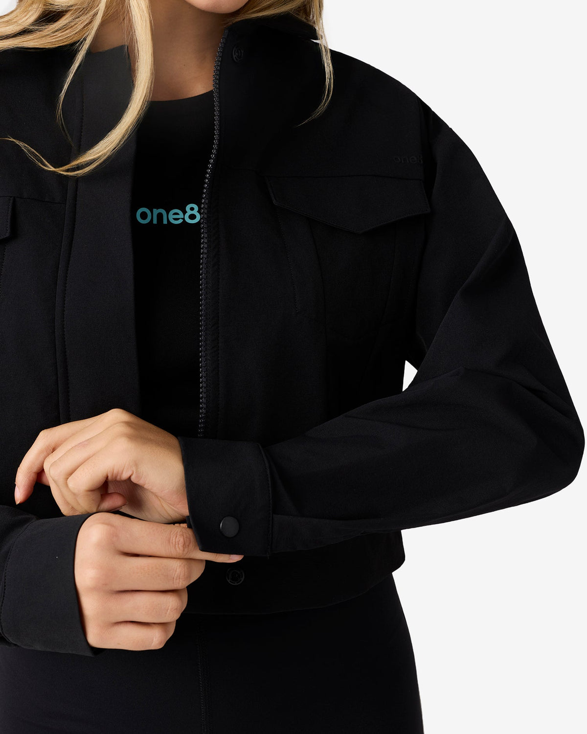 Pin High Trucker Jacket - Black