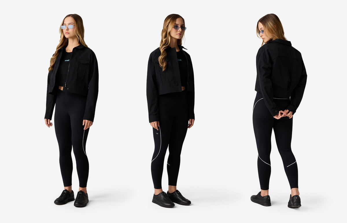 Pin High Trucker Jacket - Black