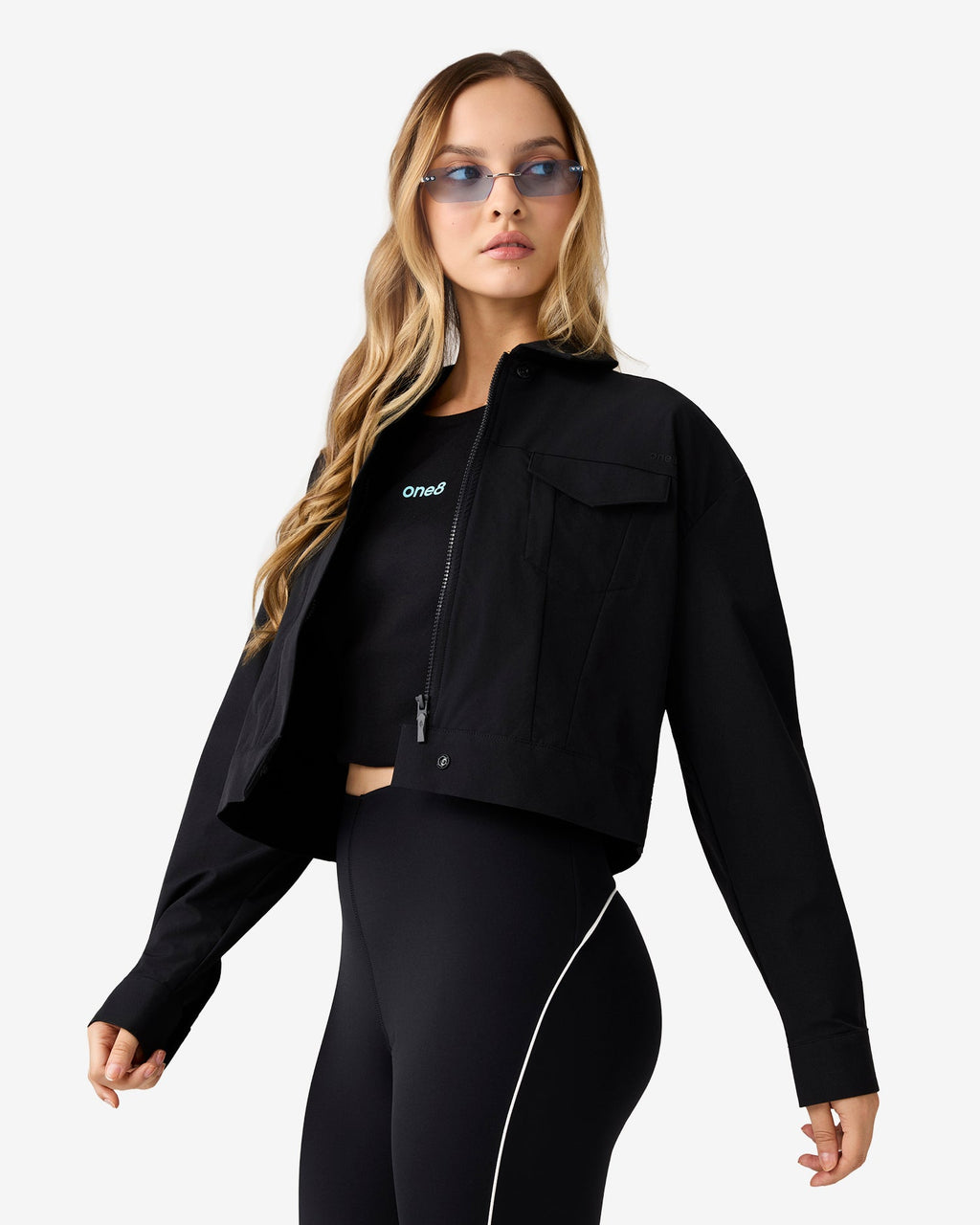 Pin High Trucker Jacket - Black
