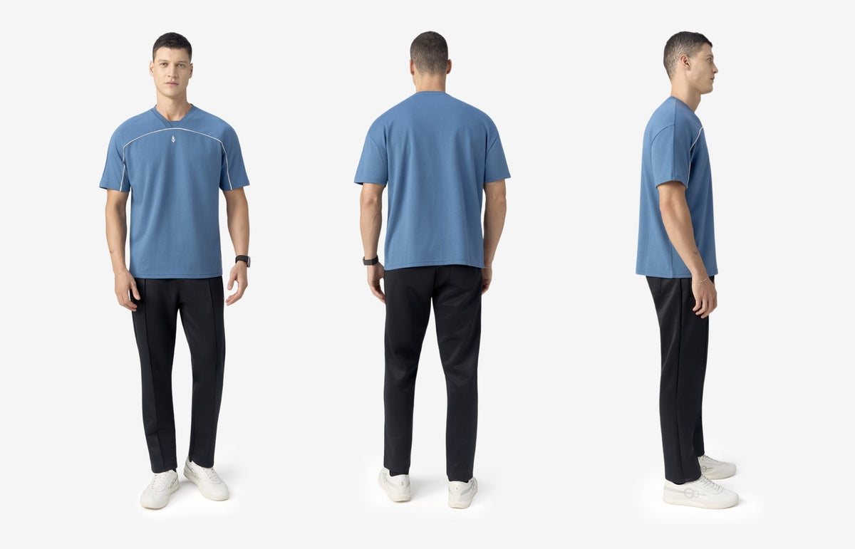 Pin Tuck Track Pants - Black